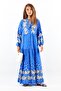 Women's Prive Dreamy 100% Viscose Blue Maxi Length Long Summer Dress - 5