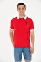Men's Red Polo Collar T-Shirt 50263444 -Vr030