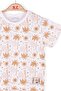 46614-Ventro T-Shirt 1/4 Ecru-Caramel - 2
