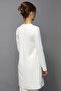 O-Neck Long Sleeve Blouse - White - 4