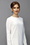 O-Neck Long Sleeve Blouse - White - 2