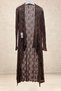 Openwork Asymmetrical Mercerized Long Cardigan