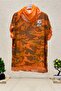 Casual Camouflage Patterned Blouse with Shawl