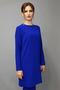 O-Neck Long Sleeve Blouse - Cobalt Blue