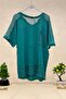 Judge Collar Shoulder Pocket Mesh Linen Blouse