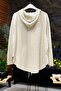 Embroidery Accessory Hooded Linen Shirt with Pockets - 2
