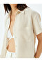 Short Sleeve T-Shirt Classic Collar Pocket Detail Buttoned Slim Fit - 5