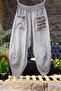 Embroidered Linen Trousers with V-Cut Pockets