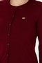 Women's Burgundy Basic Knitwear Cardigan 50269011 -Vr014 - 7