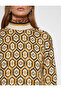 Melis Ağazat X Koton - Patterned Stand Collar Knitwear Sweater - 5