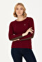 Women's Burgundy Basic Crew Neck Sweater 50288981-Vr014