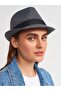 Women's Smoked Stripe Detailed Stamped Fedora Hat