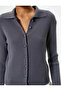 Buttoned Knitwear Cardigan Long Sleeve Classic Shirt Collar - 5