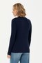 Women's Navy Blue V-Neck Basic Sweater 50269019-Vr033 - 5