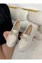 Beige Skin (Char) Chain Detail Women's Loafer - 8