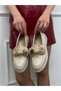Beige Skin (Zilly) Teddy Bear Detail Women's Loafer - 7