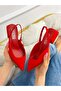 Red Satin (Terry) Women's Ballerinas - 8