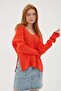 V-Neck Sweater Orange - 2