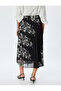Floral Pleated Skirt Midi Length Standard Waist Lined - 4
