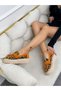Orange Leopard (Line) Tassel Detail Women's Loafer - 4
