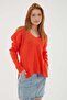 V-Neck Sweater Orange - 3