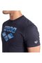 Solid Cotton Men's Navy Blue Casual Style T-Shirt 006390781 - 4