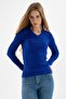 V-Neck Sweater Cobalt Blue - 2