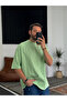 Pistachio Green Basic Oversize T-Shirt JJ-326 - 4