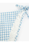 Gingham Drawstring Micro Bikini Bottom - 3