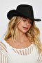 Women's Suede Western Cowboy Hat - Black - 3