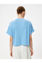 Textured Short Sleeve T-Shirt with Crew Neck - 4