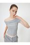 Short Sleeve T-Shirt Off-The-Shoulder Slim Fit