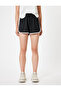 Comfortable Fit Mini Sports Shorts - Waist Lace-up and Piping - 3