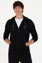 Men's Black Knitted Cardigan 50269401-Vr046 - 3