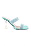 5155-23y Women's Transparent Glittered Banded Heeled Slippers
