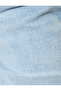 Slim Fit Denim Shorts Bermuda Fold Long Button Detail - 6