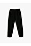 Jogger Sweatpants Slogan Printed Pocket Tie Waist Ribbon - 2