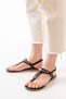152-1110 Black Multi Stone Flip Flops Women's Sandals - 4