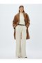 Long Boucle Coat Double Breasted with Pockets - 2