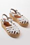684-02 White Orthopedic Genuine Leather Wedge Women's Sandals - 3