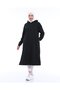 Atlas Hooded Long Plain Basic Sweatshirt - 03007.003 - Black