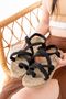 402 Black Straw Women's Sandals - 2