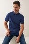 Indigo Men's Polo Collar Short Sleeve T-Shirt - 2