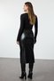 Black Zipper Detail Midi Faux Leather Woven Skirt Twoaw25Et00032 - 9