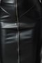 Black Zipper Detail Midi Faux Leather Woven Skirt Twoaw25Et00032 - 7