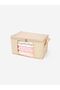 4 Pieces Small Size Windowed Cream Striped Storage under Cabinet Suitcase Organizer Storage 40X30X20 cm - 4