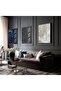 Hari̇kabi̇rev | Blue-Gold-Gray Abstract Combination | Framed Glass Table 3 Pieces Vertical