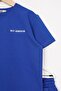 Crew Neck Short Sleeve Cobalt Blue Color Boy's Suit - 2