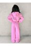 Children's Oversize Hooded Zippered Crop Cardigan Tracksuit Set - 2