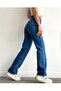 A.C.A.I.P Dark Blue Lycra Super High Waist Wide Leg Denim Palazzo Pants